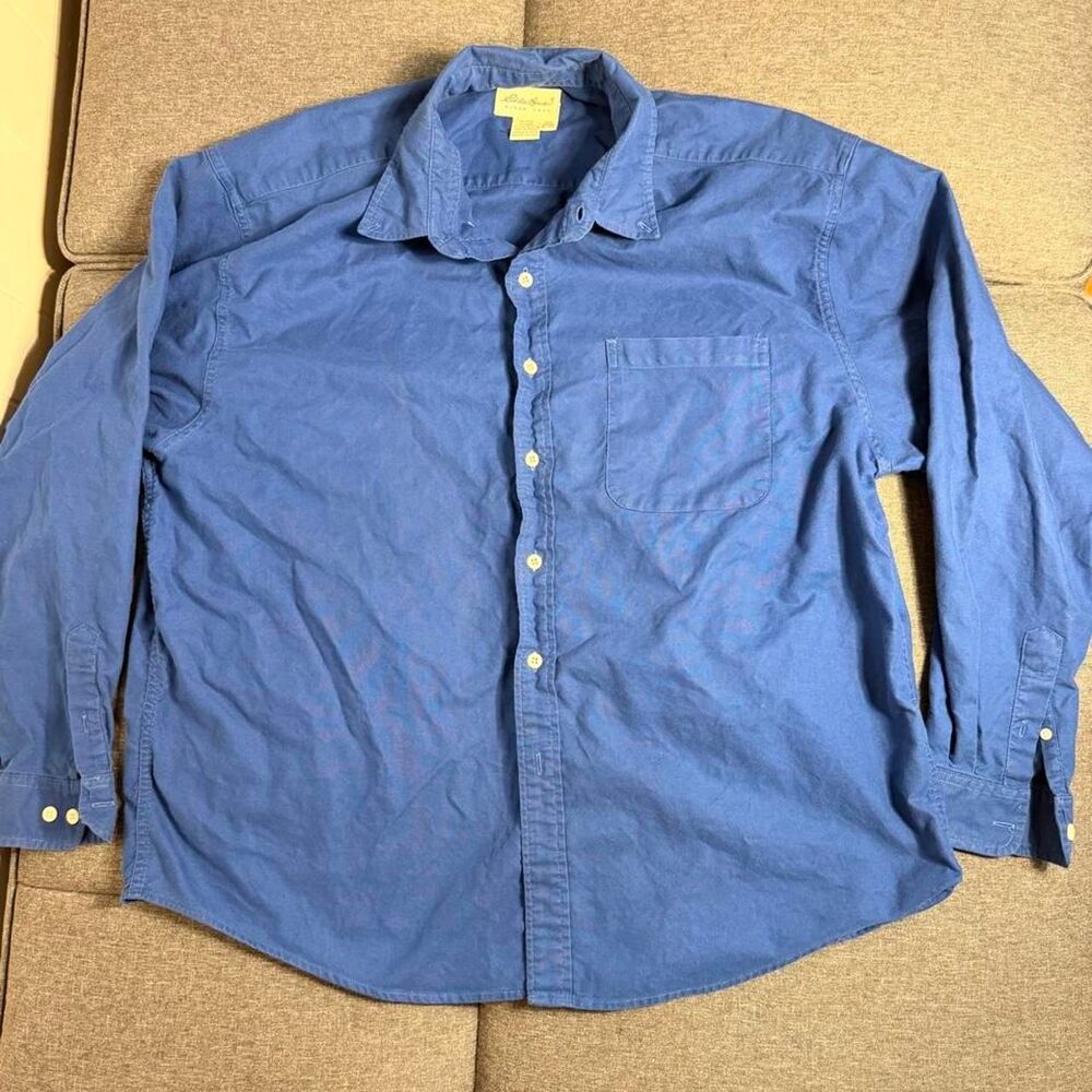 Eddie-bauer Men's Navy and Blue Shirt